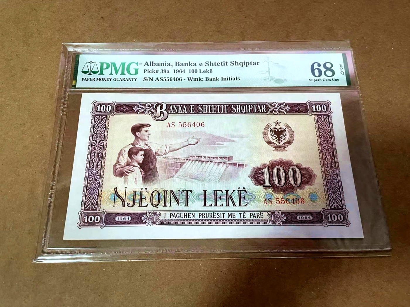 【Blue Auction】✨世界纸币精拍第430期——苍老师专场 PART3  阿尔巴尼亚 1964年100列克 PMG68EPQ 超高分