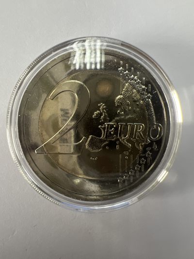 康怡轩钱币【安道尔+西班牙+拉脱维亚+刚果+瑞士+奥地利 纪念币专场】第251014期 2022年拉脱维亚发行金融素养2欧元铜镍双金属纪念币