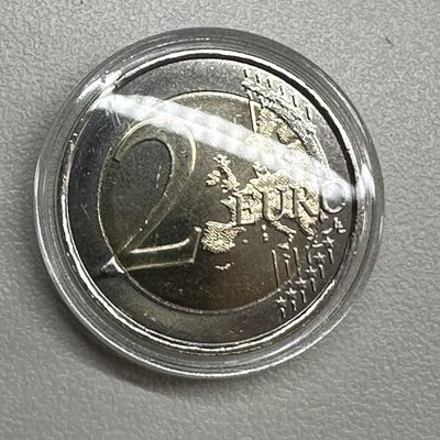 康怡轩钱币【安道尔+西班牙+拉脱维亚+刚果+瑞士+奥地利 纪念币专场】第251014期 2022年西班牙发行联合国教科文组织-加拉约内国家公园2欧元纪念币  裸币  1枚