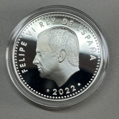 康怡轩钱币【安道尔+西班牙+拉脱维亚+刚果+瑞士+奥地利 纪念币专场】第251014期 2022年西班牙发行克拉拉·坎波莫10欧元彩色精制纪念银币  原盒原证  1枚