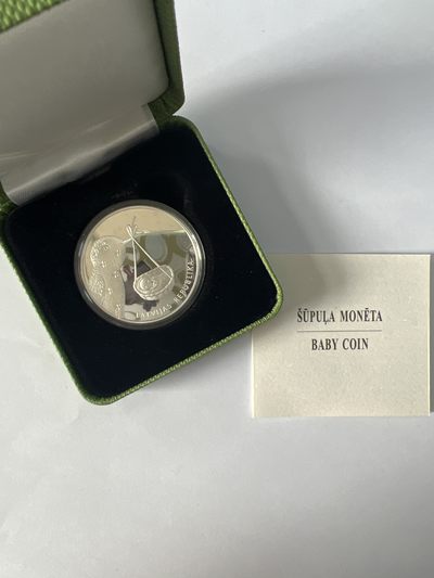 康怡轩钱币【安道尔+西班牙+拉脱维亚+刚果+瑞士+奥地利 纪念币专场】第251014期 2013年拉脱维亚发行婴儿1拉特精制纪念银币