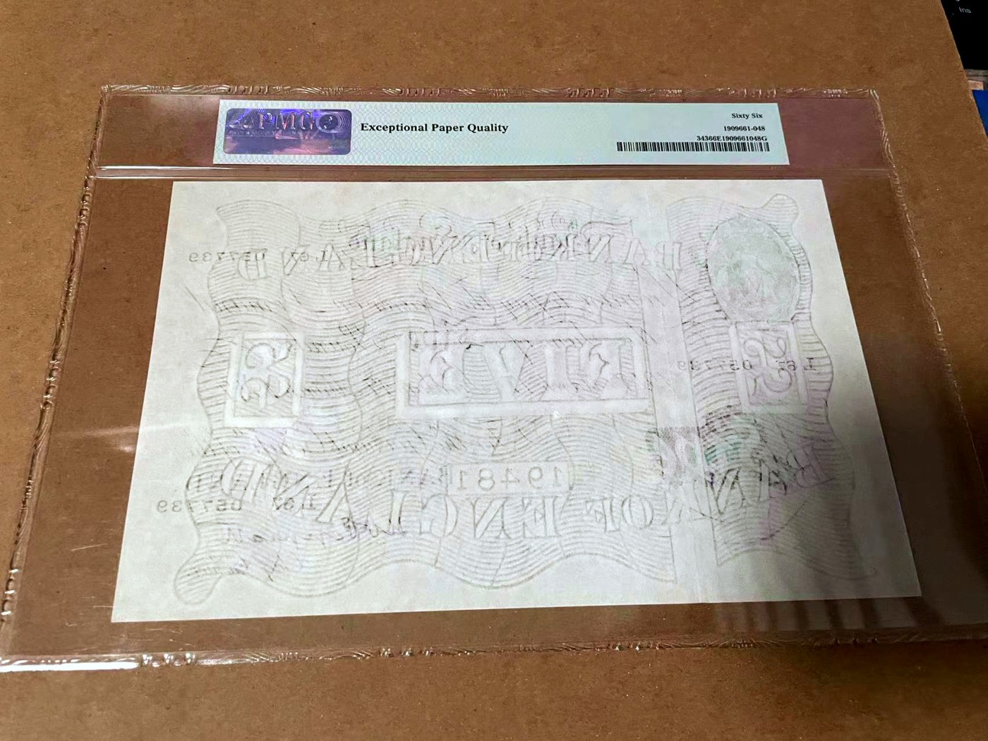 【Blue Auction】✨世界纸币精拍第430期——苍老师专场 PART3 英国 1947年5镑 超大票幅 白色英镑 PMG66EPQ 