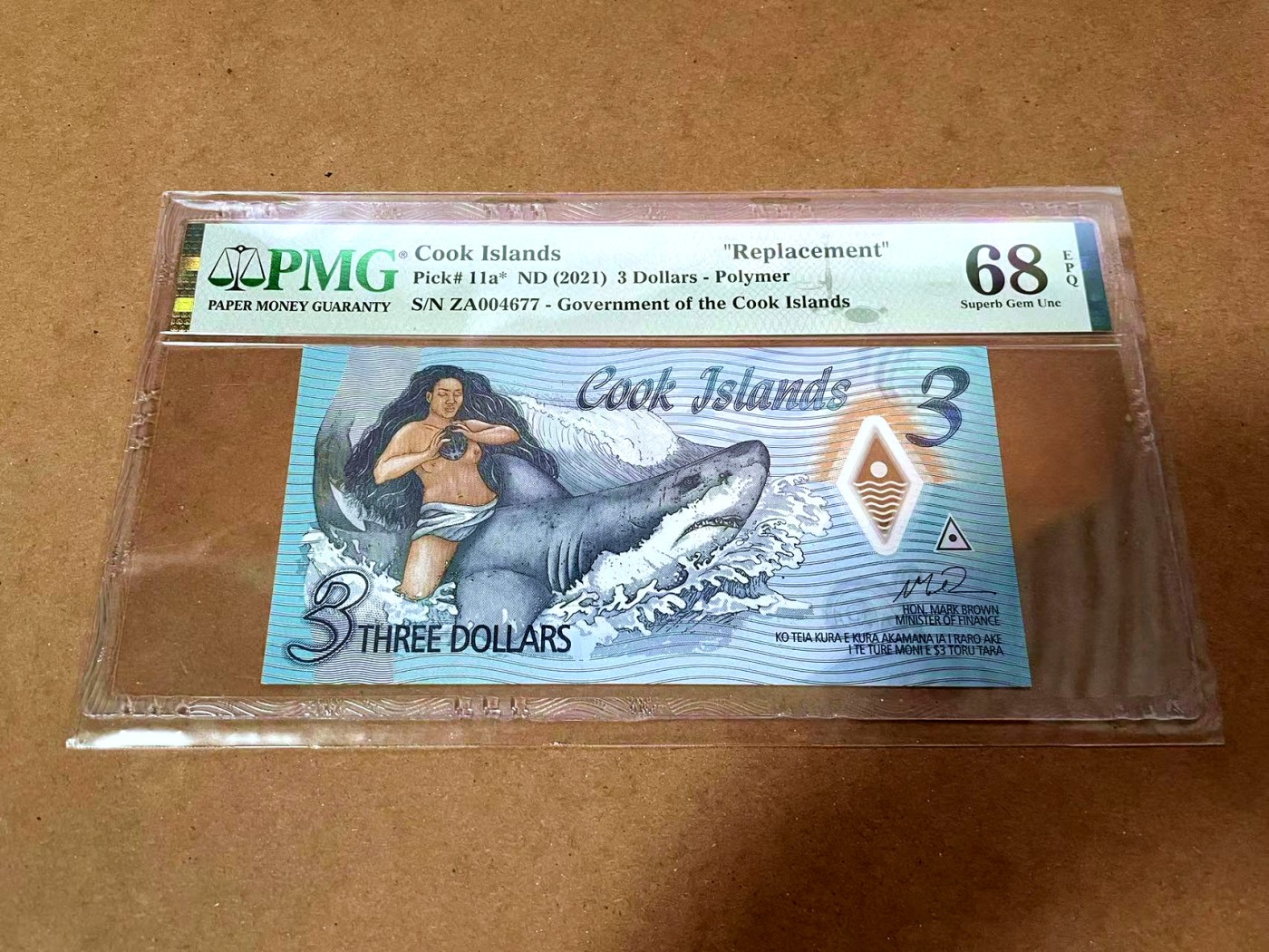 【Blue Auction】✨世界纸币精拍第430期——苍老师专场 PART3 【补号】库克群岛 2021年3元 PMG68EPQ 超高分