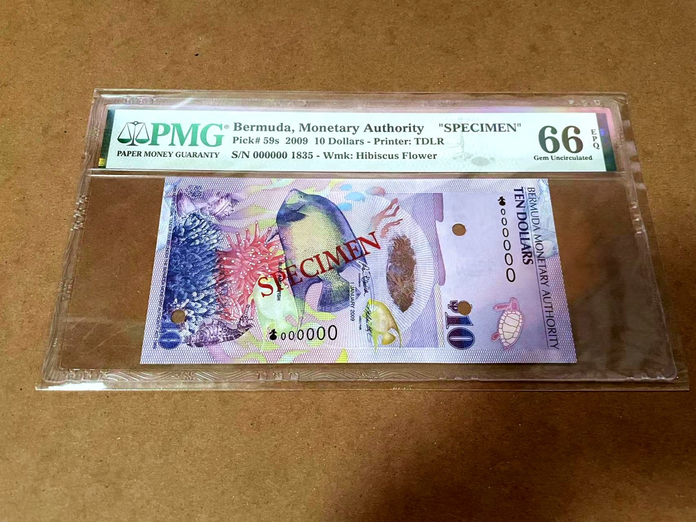【Blue Auction】✨世界纸币精拍第430期——苍老师专场 PART3 【样钞 洋葱冠】百慕大 2009年10元 PMG66EPQ 