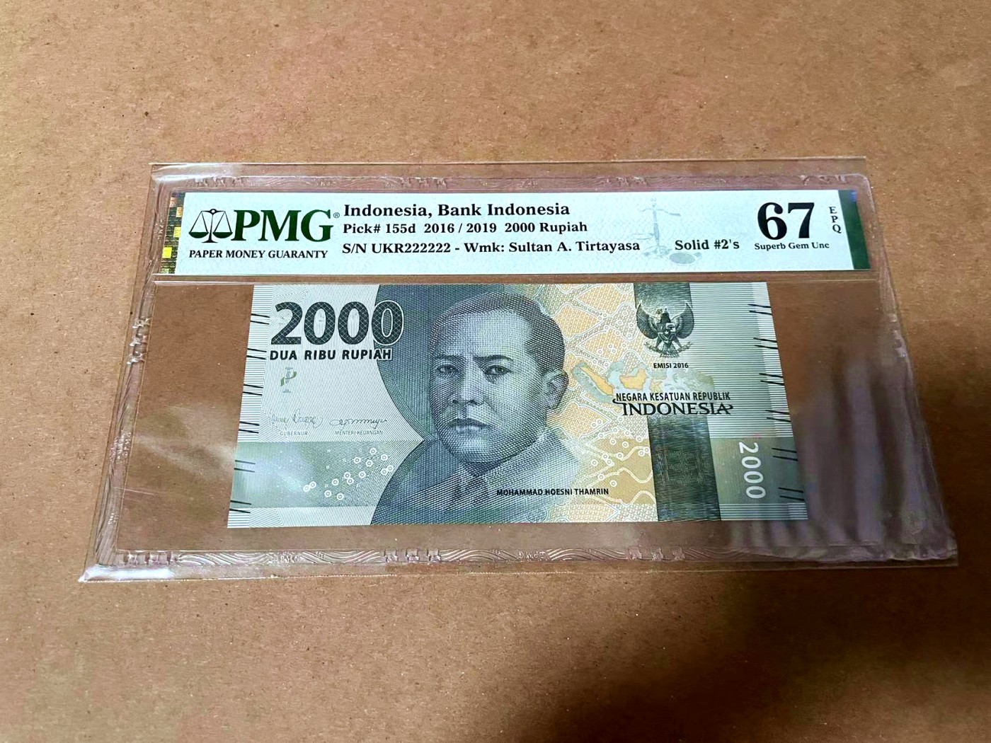 【Blue Auction】✨世界纸币精拍第430期——苍老师专场 PART3 【全同2】印尼 2019年2000卢比 PMG67EPQ 