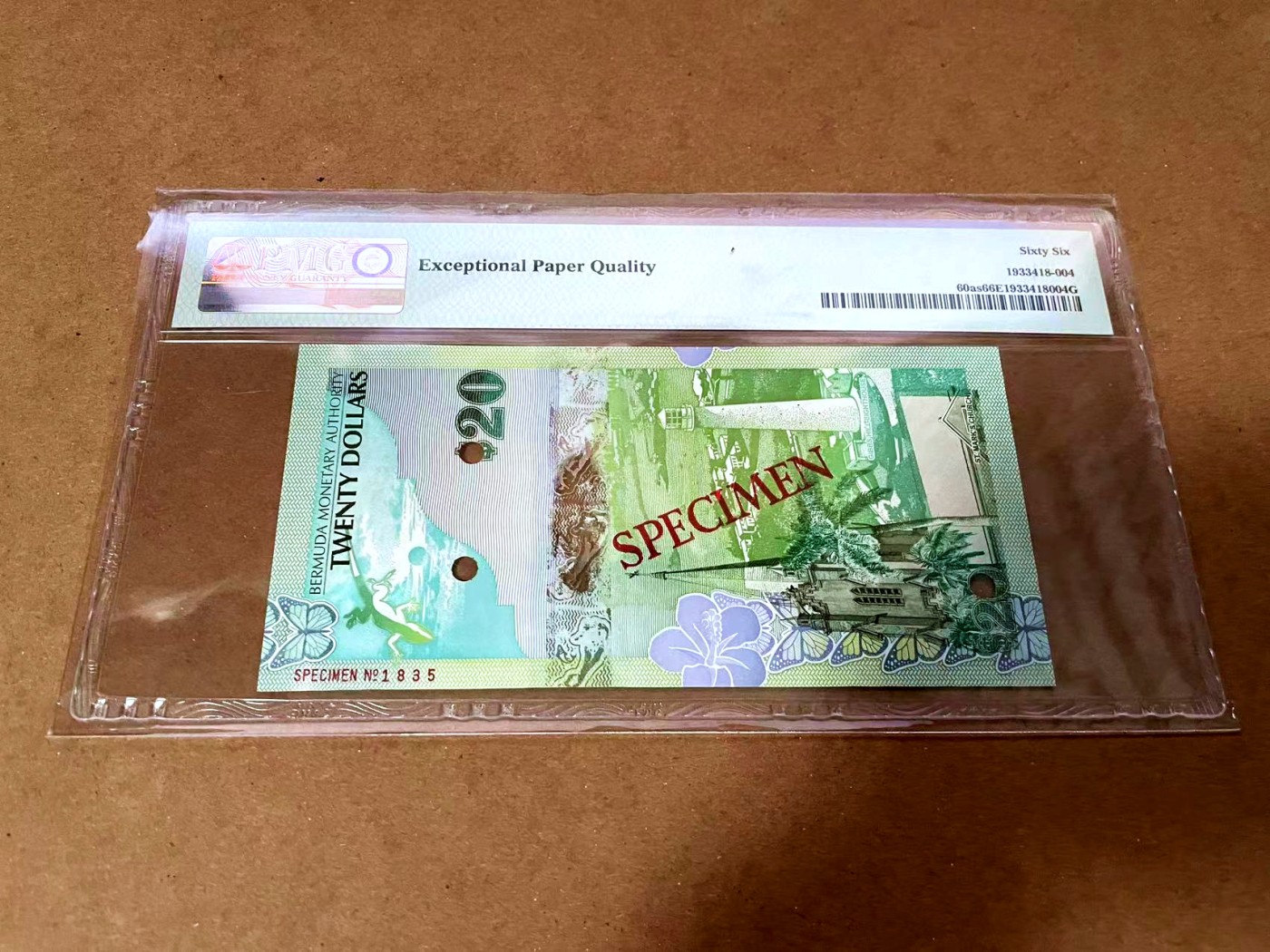 【Blue Auction】✨世界纸币精拍第430期——苍老师专场 PART3 【样钞 洋葱冠】百慕大 2009年20元 PMG66EPQ 