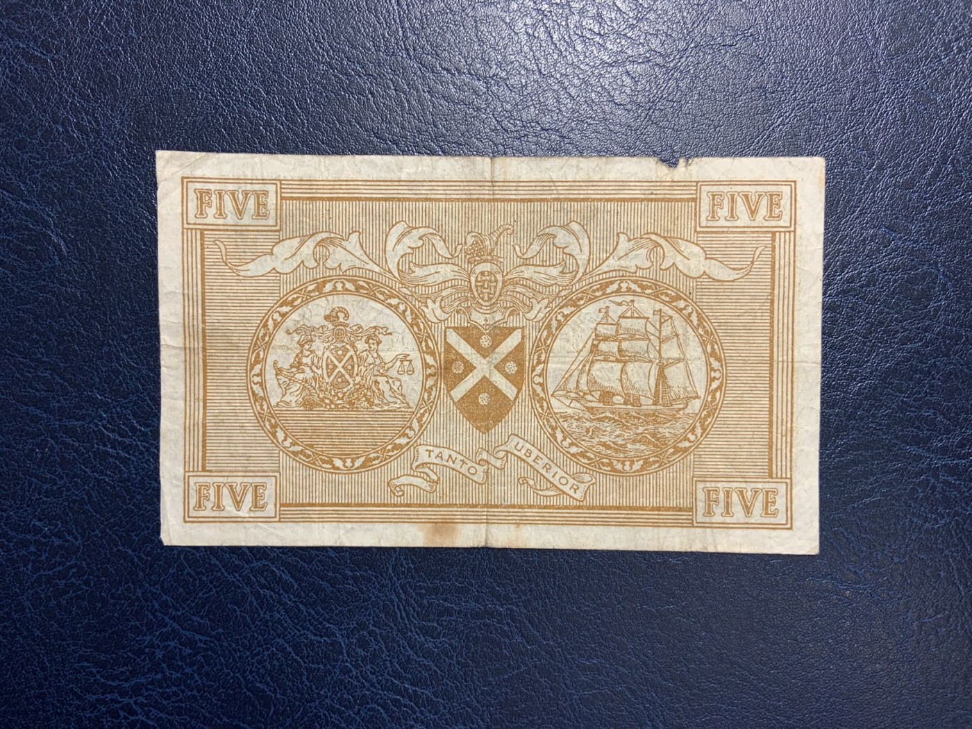 收藏联盟Quantum Auction 第322期拍卖  苏格兰银行1962年5镑 品相如图 稀少 每个冠号仅千张