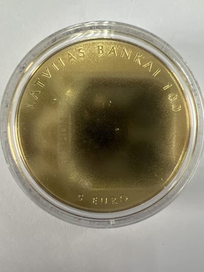 康怡轩钱币【安道尔+西班牙+拉脱维亚+刚果+瑞士+奥地利 纪念币专场】第251014期 2022年拉脱维亚发行上升5欧元局部镀金精制纪念银币