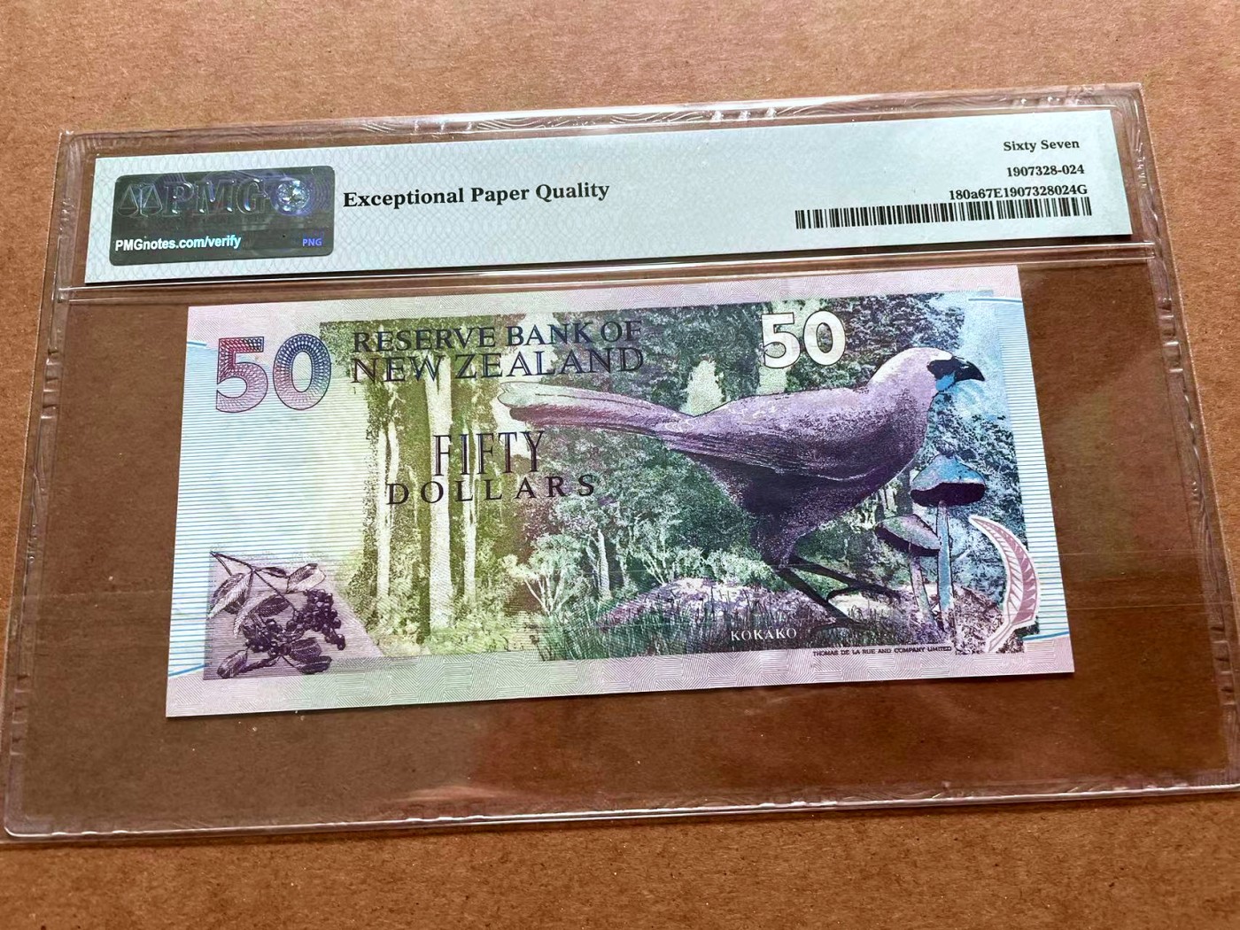 【Blue Auction】✨世界纸币精拍第430期——苍老师专场 PART3 【AA冠无47千位小号】新西兰 1992年50元 PMG67EPQ 纸质版