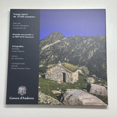 康怡轩钱币【安道尔+西班牙+拉脱维亚+刚果+瑞士+奥地利 纪念币专场】第251014期 2022年安道尔发行3.88欧元铜镍合金纪念套币卡装  8枚