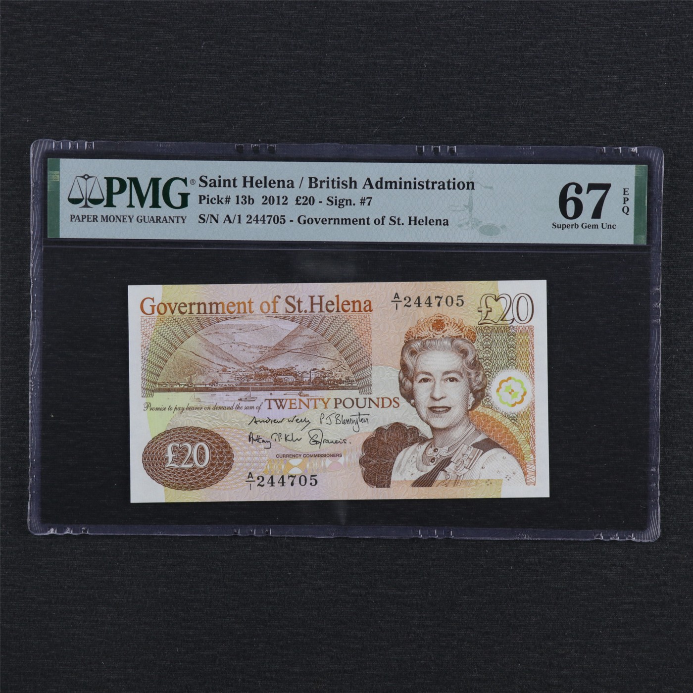 【亘邦集藏】第186期拍卖 1973年 圣赫勒拿岛20镑 PMG 67EPQ 244705