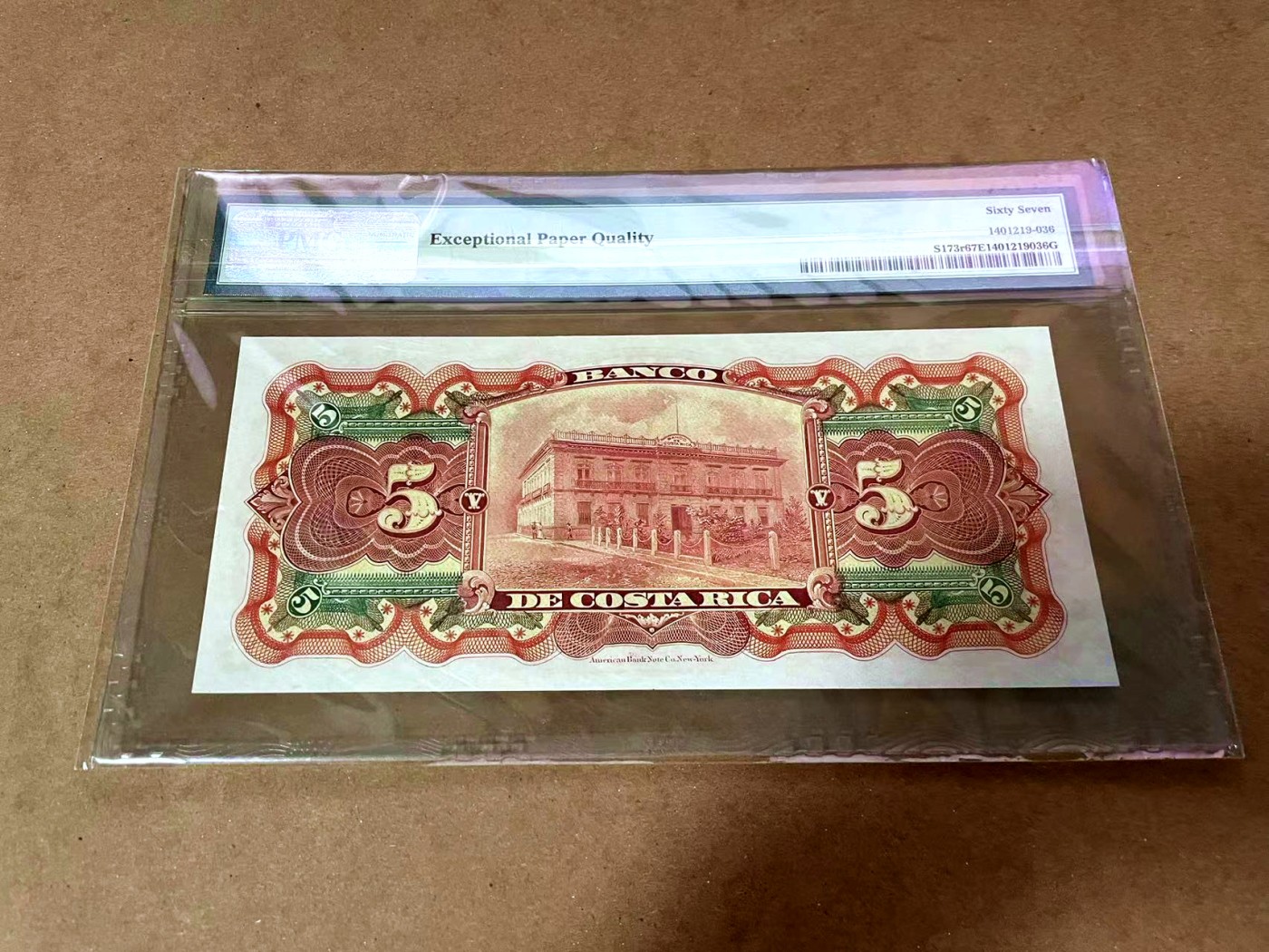 【Blue Auction】✨世界纸币精拍第430期——苍老师专场 PART3 哥斯达黎加 1901-08年5克朗 PMG67EPQ ABNC出品 高分