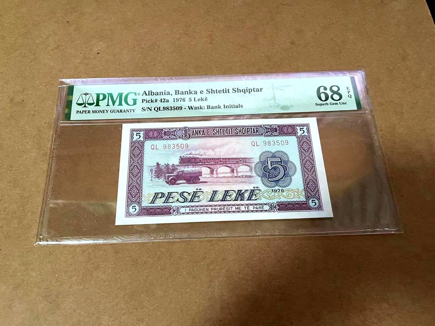 【Blue Auction】✨世界纸币精拍第430期——苍老师专场 PART3 【无47】阿尔巴尼亚 1976年5列克 PMG68EPQ 超高分