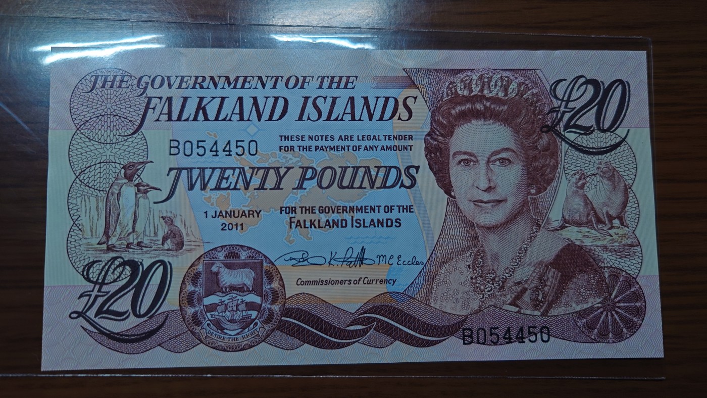 【世界钱币】精选微拍第91期暨2024年第二期 混合场 2011年福克兰群岛20元 雷达号 全新绝品