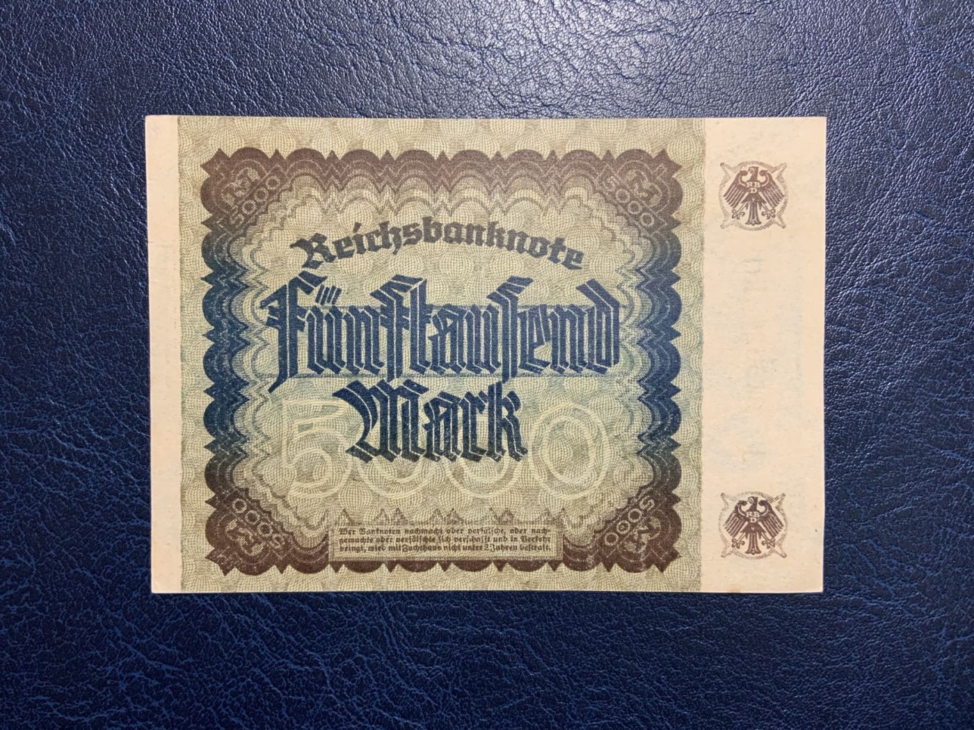 收藏联盟Quantum Auction 第322期拍卖  德国1922年5000马克 品相UNC- 取材画作