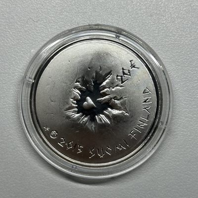 康怡轩钱币【以色列+葡萄牙+库克+澳大利亚+芬兰】第251003期  2015年芬兰发行芬兰民族精神20欧元精制纪念银币 1枚