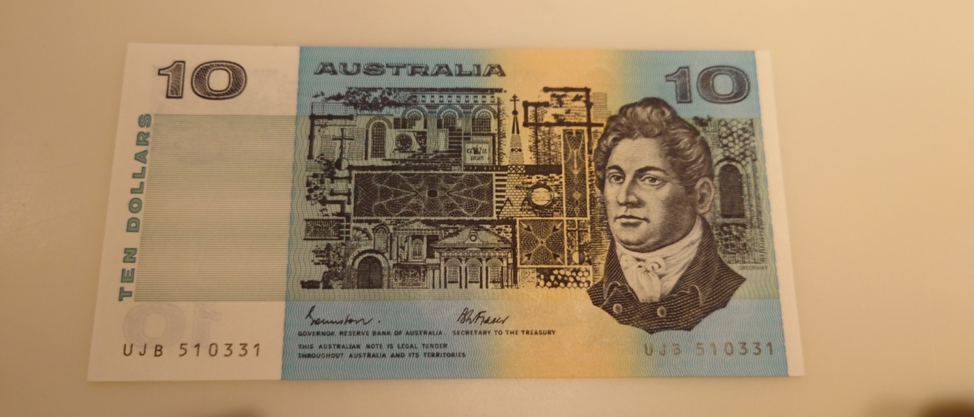 【世界钱币】精选微拍第91期暨2024年第二期 混合场 澳大利亚10元 纸币 全新绝品刀拆  全程无47尾号331