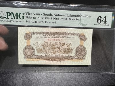 《外钞收藏家》第三百三十七期 - 1968年南越1盾 PMG64