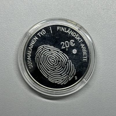 康怡轩钱币【以色列+葡萄牙+库克+澳大利亚+芬兰】第251003期  2016年芬兰发行工作的意义20欧元精制纪念银币  1枚