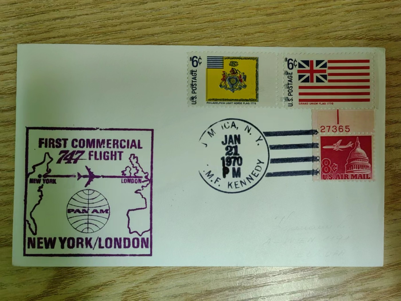 多国邮品✌（拍卖场）精品🔥专场 第④⑥场 美国1970年 （波音747首飞 纽约-伦敦）