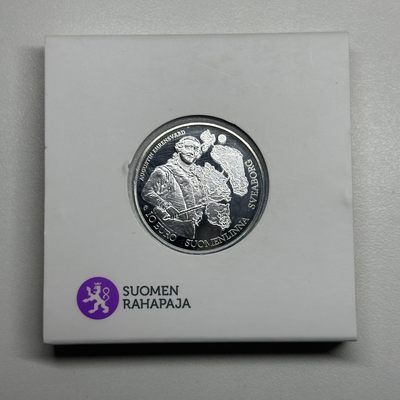 康怡轩钱币【以色列+葡萄牙+库克+澳大利亚+芬兰】第251003期  2018年芬兰发行欧洲之星巴洛克和洛可可10欧元精制纪念银币  1枚
