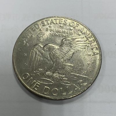 康怡轩钱币【新加坡+不丹+澳门+帕劳+美国+蒙古 纪念币专场】第251010期  1971-1978年美国发行艾森豪威尔1美元铜镍合纪念币 氧化