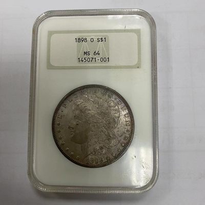 康怡轩【美国专场】第55期 - 1898年美国摩根1美元银币（NGC鉴定盒MS64）