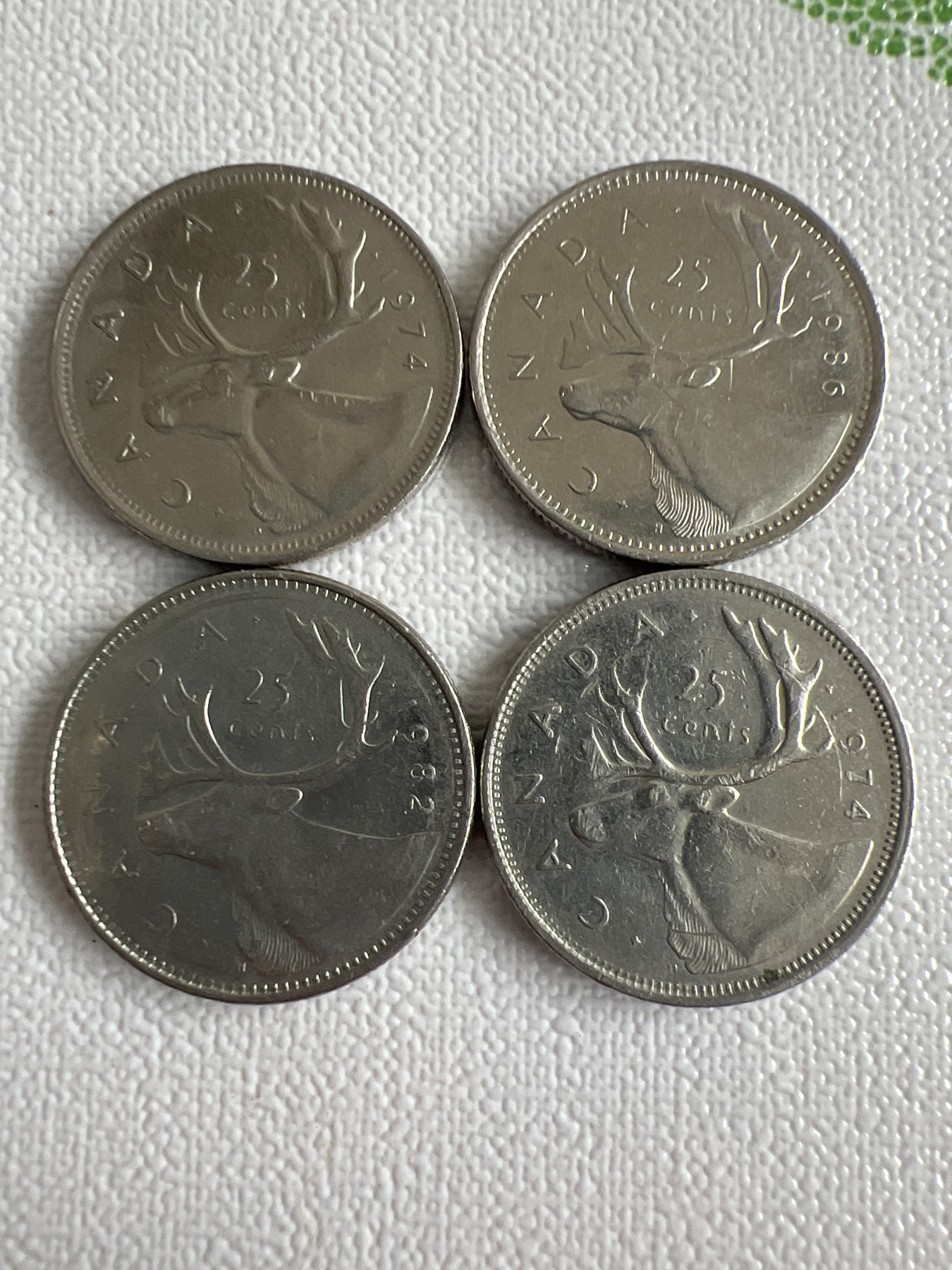 【易洋钱喜】第42场 外国硬币专场 加拿大25分4枚