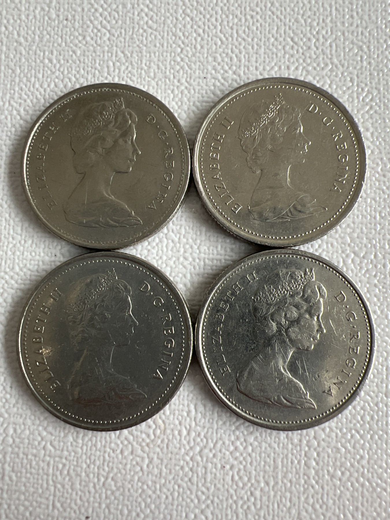 【易洋钱喜】第42场 外国硬币专场 加拿大25分4枚