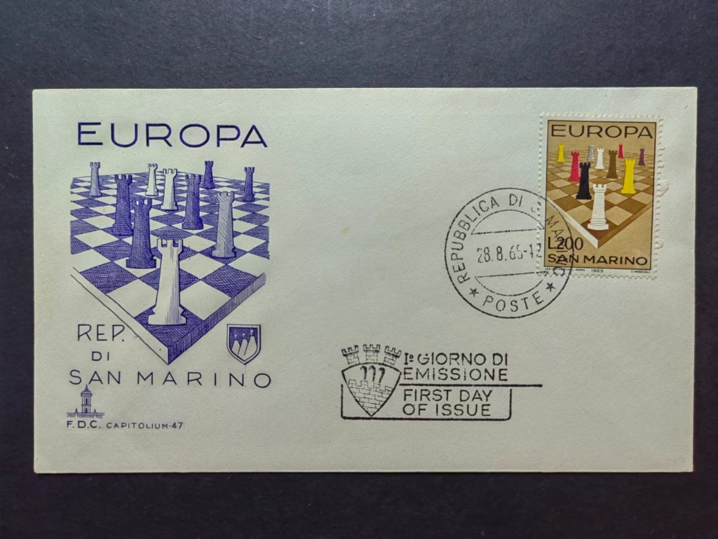 多国邮品✌（拍卖场）精品🔥专场 第④⑦场 圣马力诺1965 国际象棋