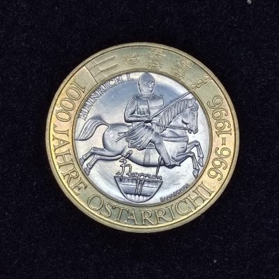 巴斯克收藏第227期 散币专场 2月 20/21/22 号三场连拍 全场包邮 - 奥地利 1996年 50先令双色合金纪念币 奥地利成立1000周年纪念