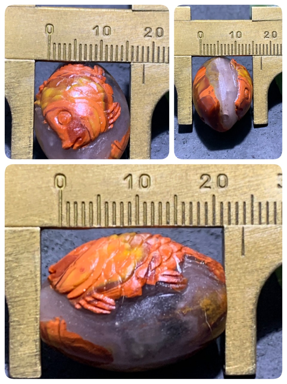 精美亚光冻料冰飘草花纹北漂战国红玛瑙手工俏色巧雕富贵有余勒子一个