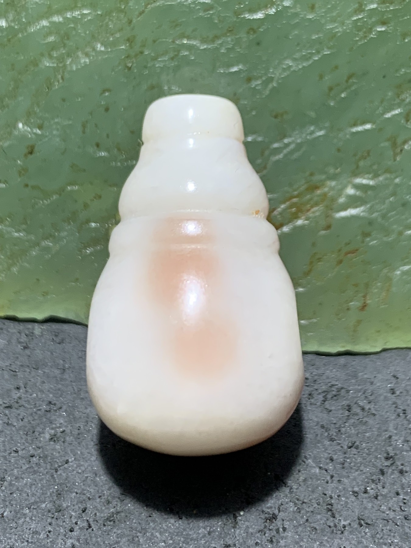 精美保山南红玛瑙红白双色三通佛头一个，