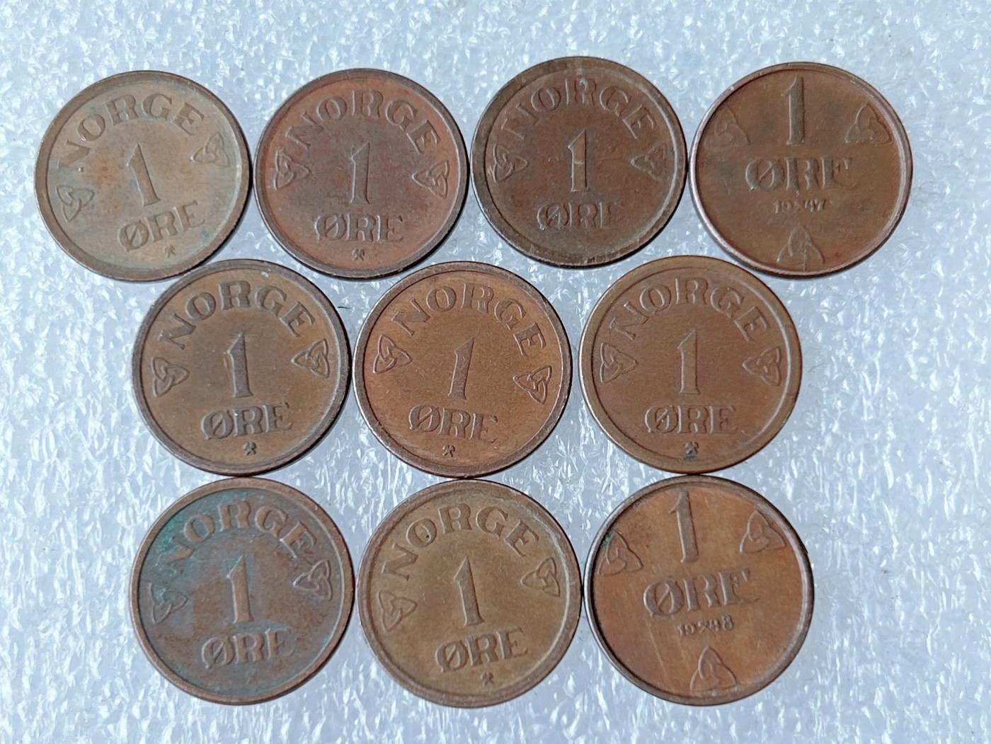 第一海外回流一元起拍收藏 散币专场 第63期 挪威1欧尔铜币 10枚