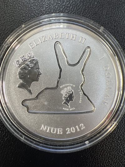 康怡轩钱币【俄罗斯+纽埃+新西兰+基里巴斯+德国 专场】第251001期  2012年纽埃发行丘比特和普塞克彩色1元子母银币（原盒原证）