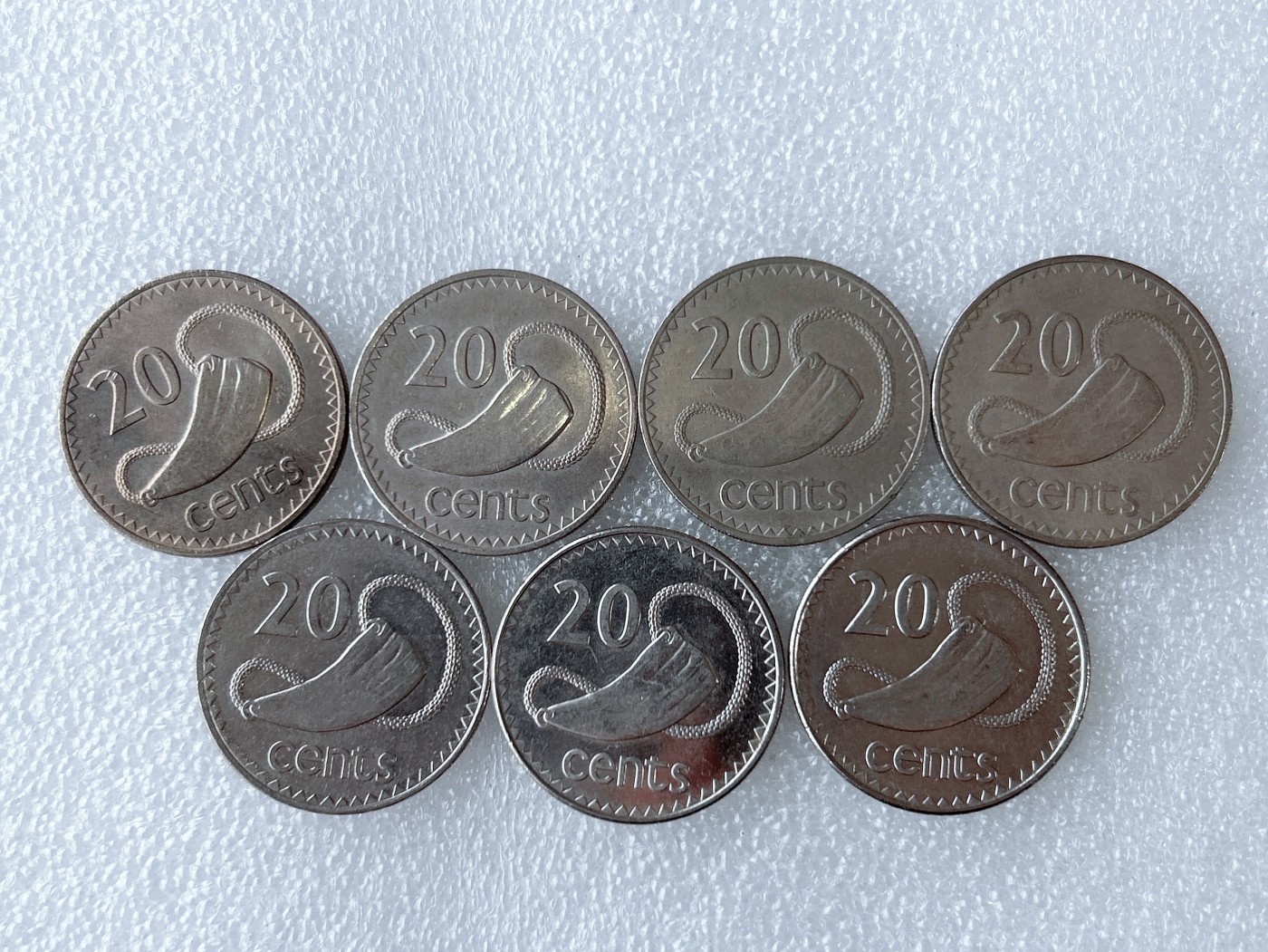 第一海外回流一元起拍收藏 散币专场 第63期 斐济20分 7枚 中青年版