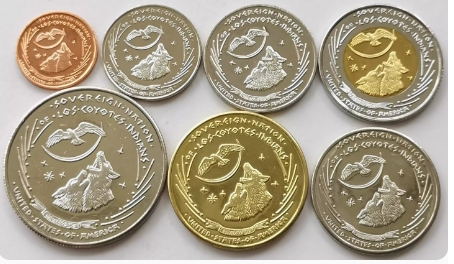 康怡轩【世界各国硬币纸币专场】第137期  印第安纳州1、5、10分，1、4、1/2、1、5元流通币硬币套币 7枚套