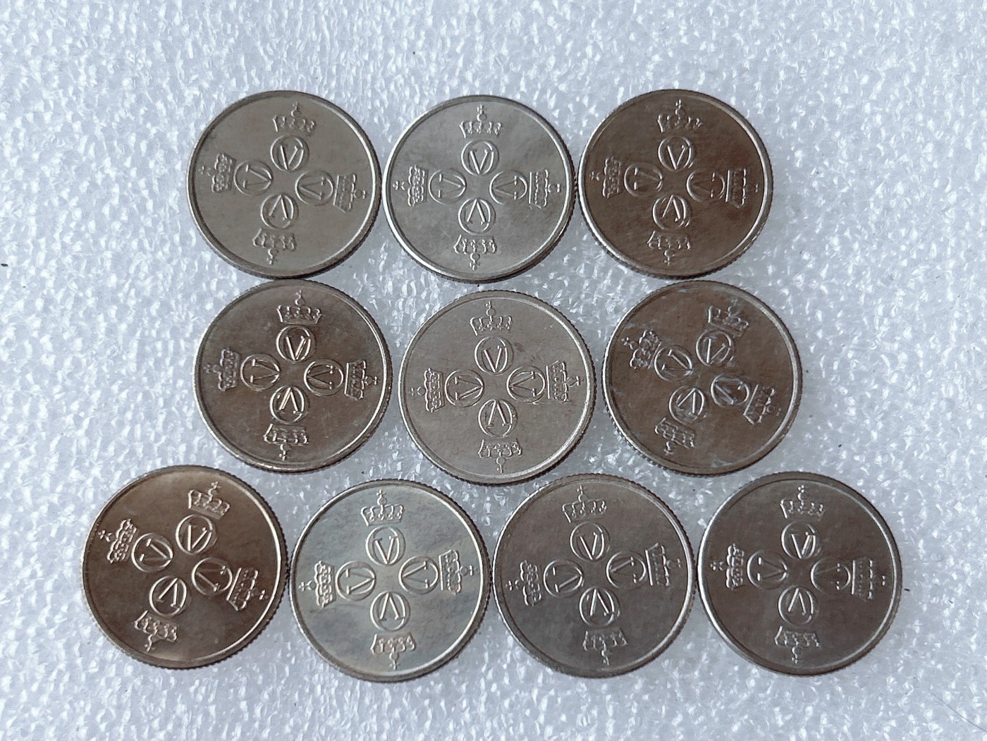 第一海外回流一元起拍收藏 散币专场 第63期 挪威25欧尔 皇冠.奥拉夫五世国王 10枚