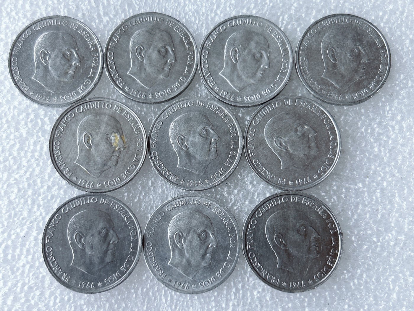 第一海外回流一元起拍收藏 散币专场 第63期 西班牙1966年50分 10枚