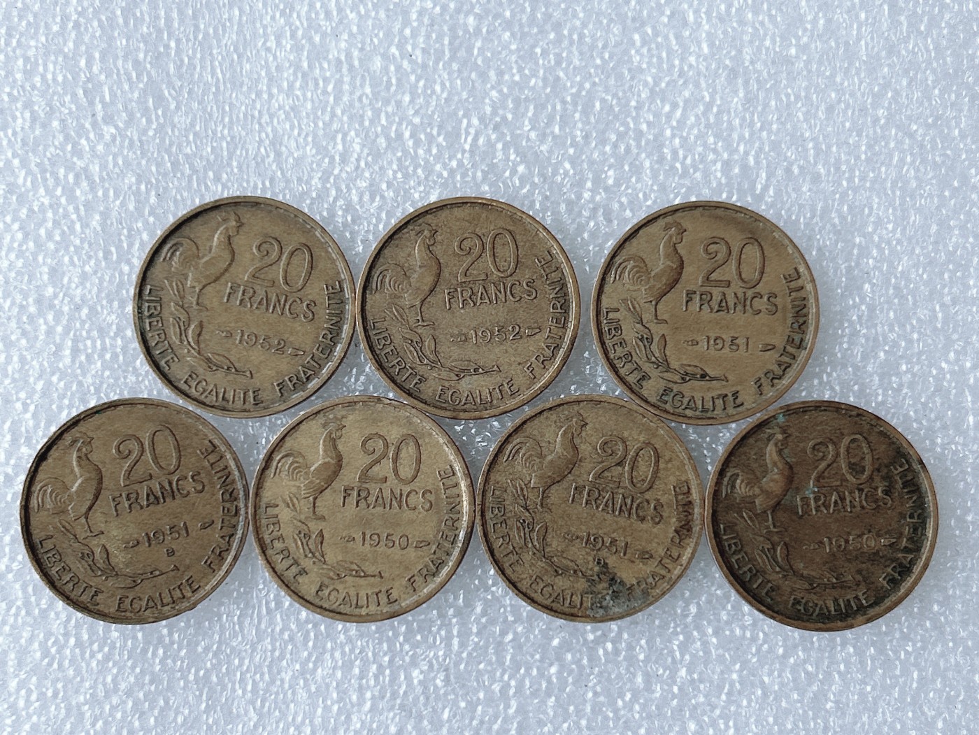 第一海外回流一元起拍收藏 散币专场 第63期 法国20法郎 女神 高卢鸡大鸡