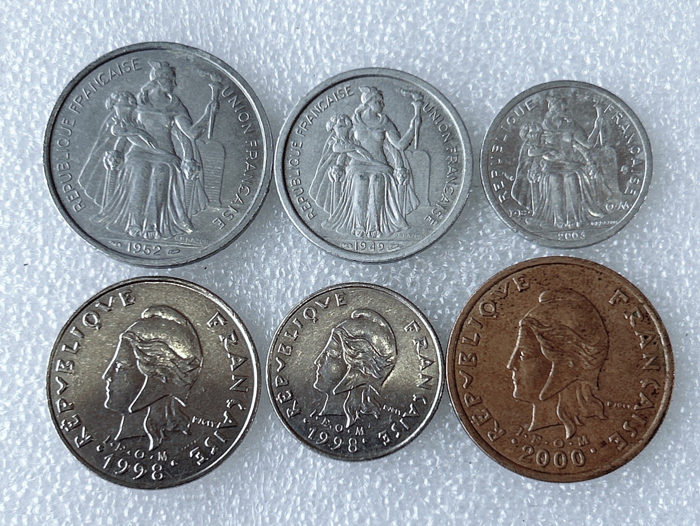 第一海外回流一元起拍收藏 散币专场 第63期 法属波利尼西亚6枚套