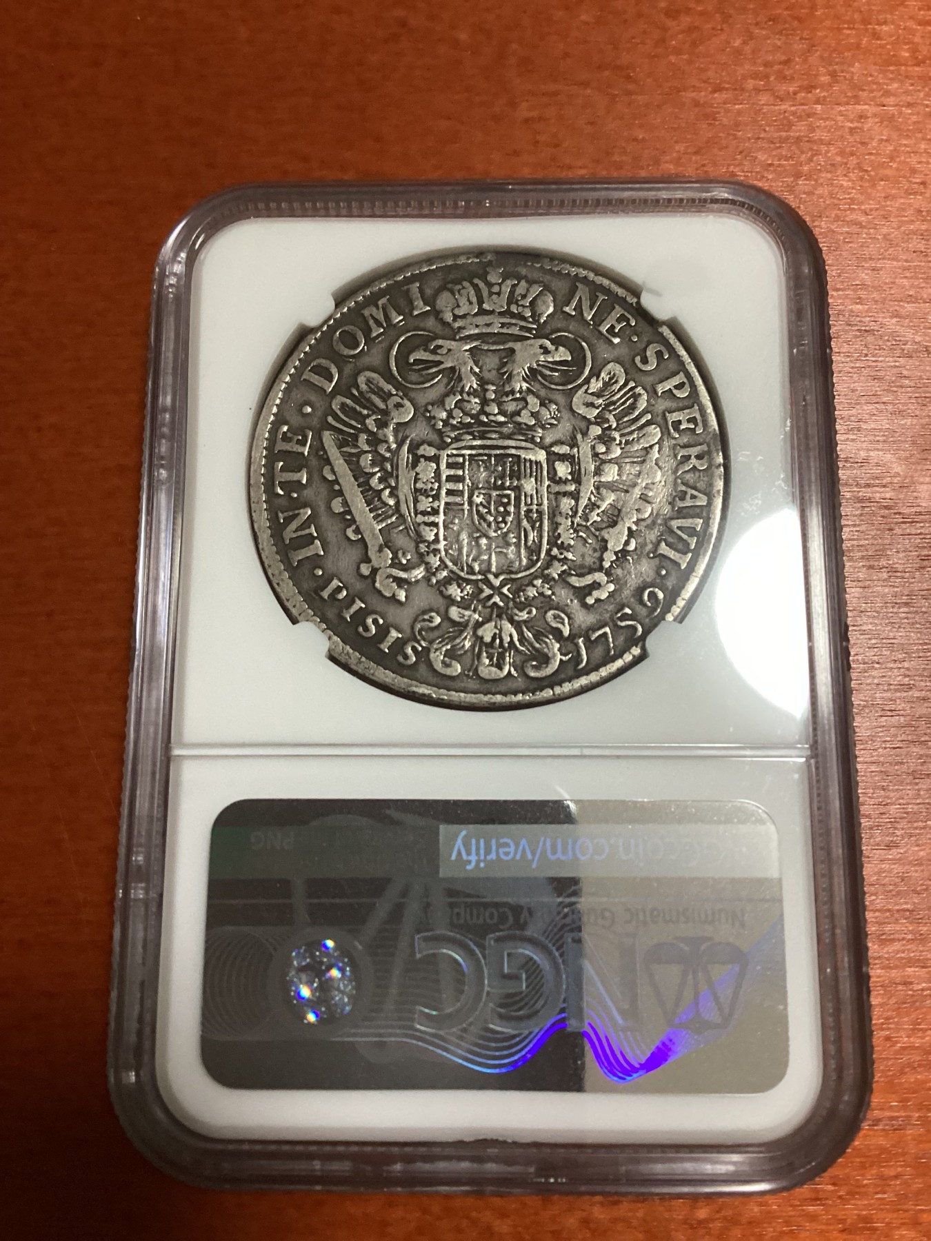 长老汇兔年精选第二场 1759 ITALY TUSCANY DAV-1505意大利托斯坎尼10PAO大银币，NGC VF25分，唯一冠军分，十分稀缺！