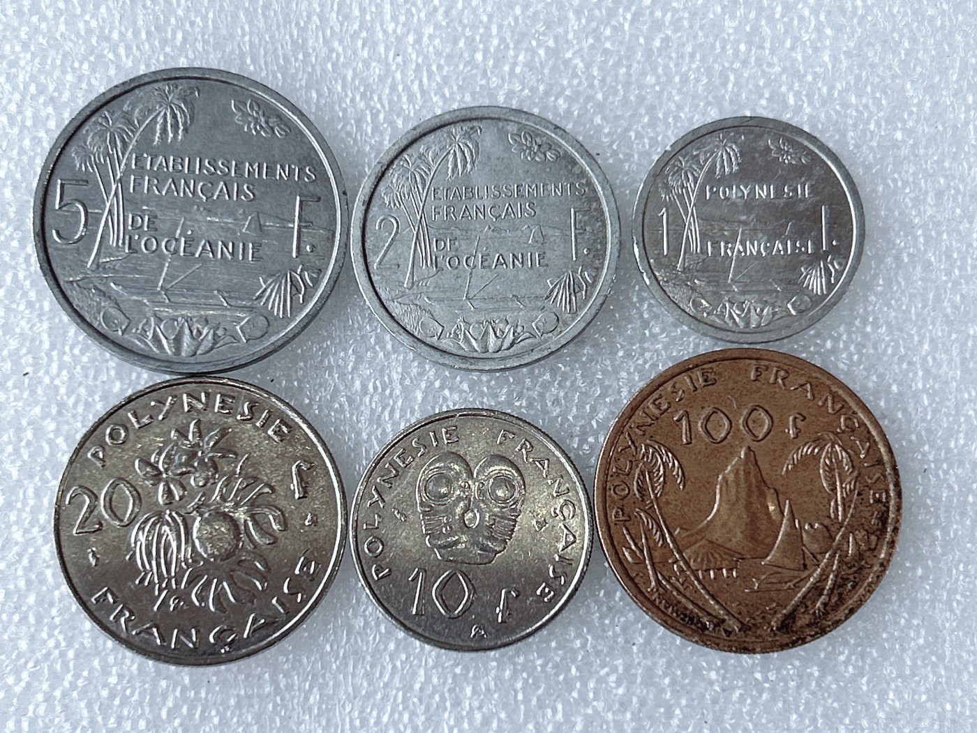 第一海外回流一元起拍收藏 散币专场 第63期 法属波利尼西亚6枚套