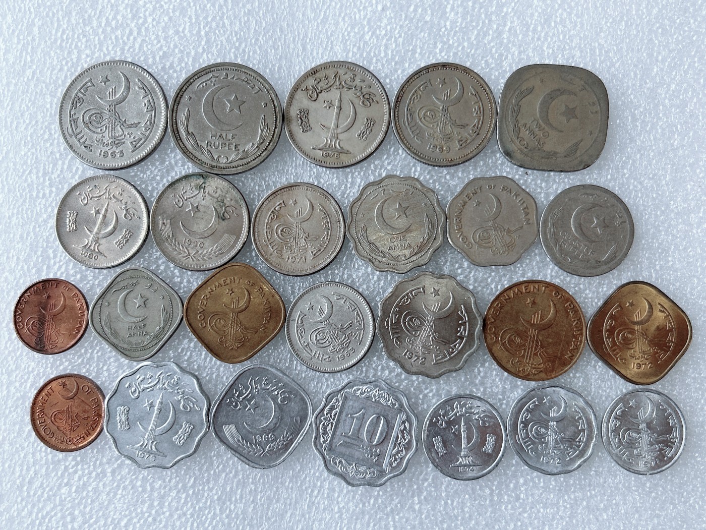 第一海外回流一元起拍收藏 散币专场 第63期 巴基斯坦硬币 25枚 无重复