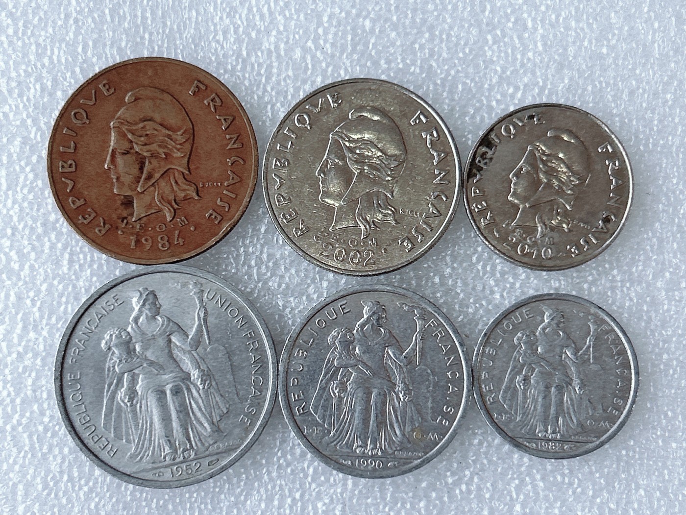 第一海外回流一元起拍收藏 散币专场 第63期 法属新喀里多尼亚6枚套