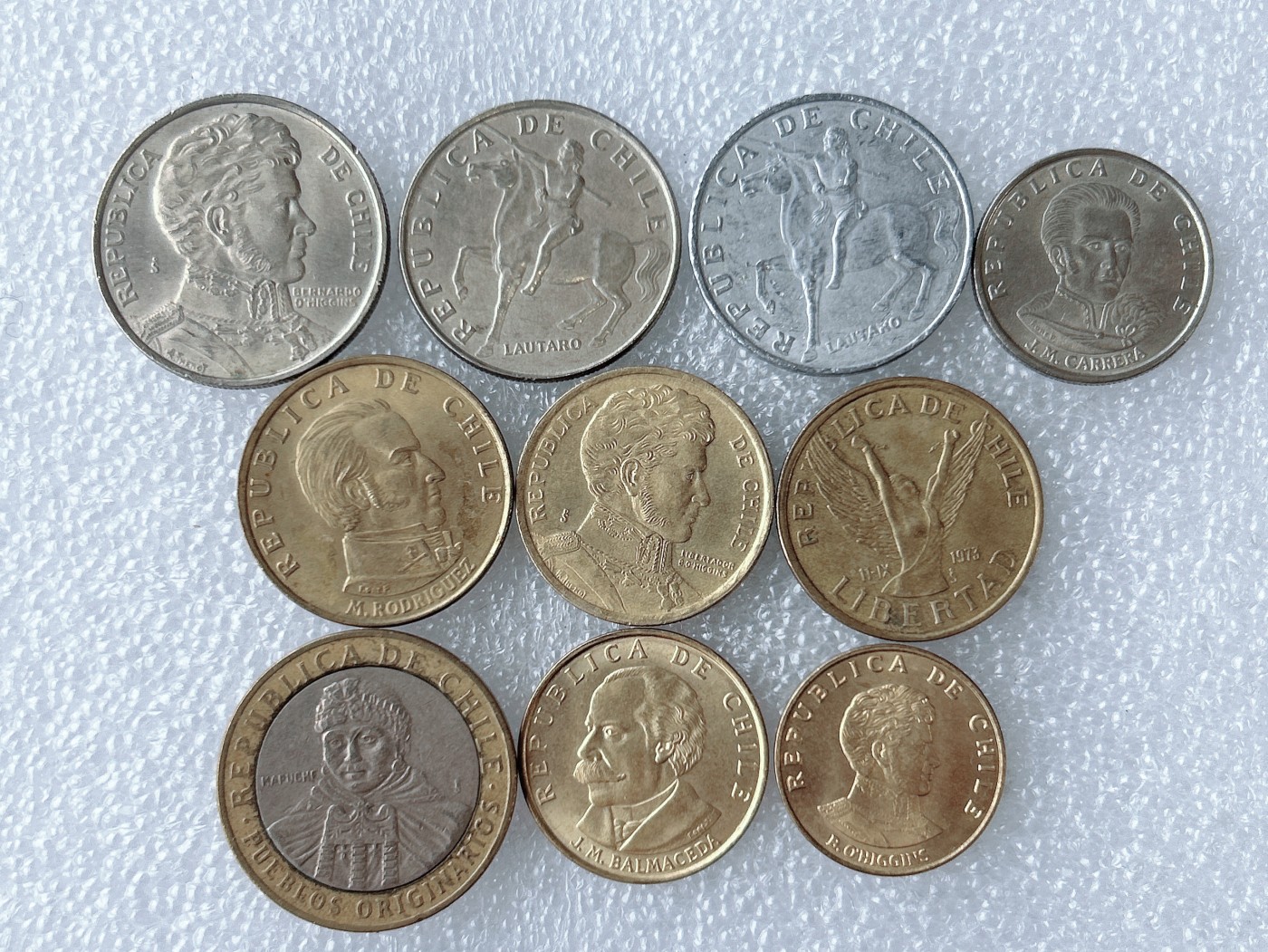 第一海外回流一元起拍收藏 散币专场 第63期 智利硬币 10枚 无重复