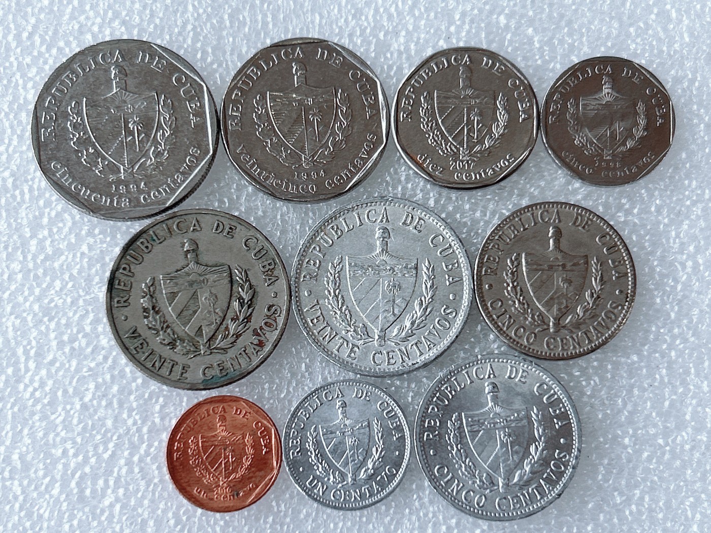 第一海外回流一元起拍收藏 散币专场 第63期 古巴硬币 10枚 无重复