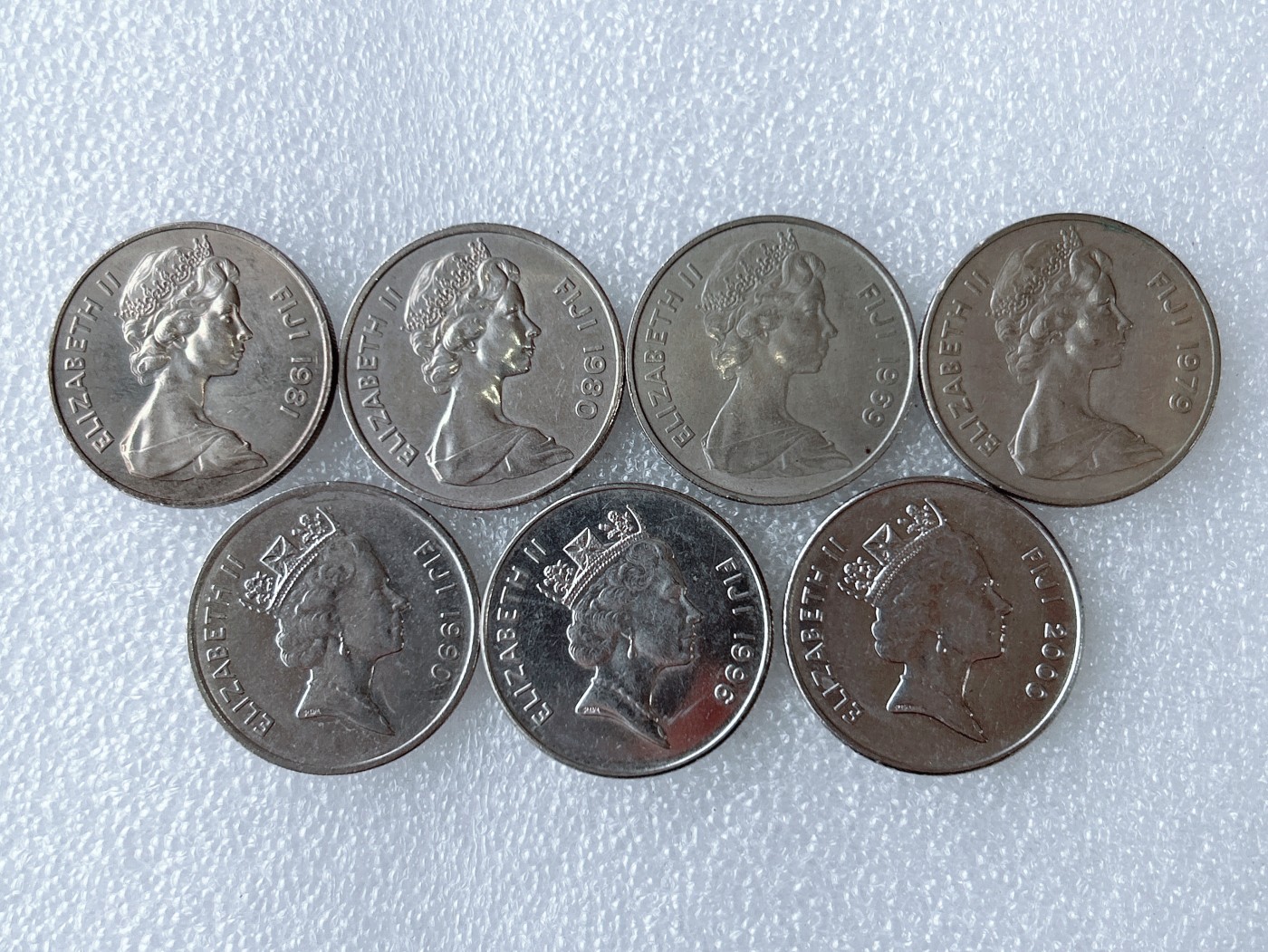 第一海外回流一元起拍收藏 散币专场 第63期 斐济20分 7枚 中青年版