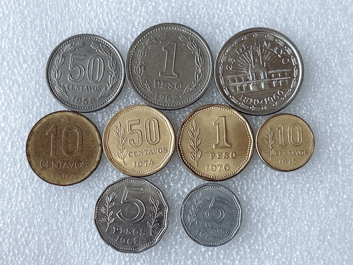 第一海外回流一元起拍收藏 散币专场 第63期 阿根廷硬币 9枚