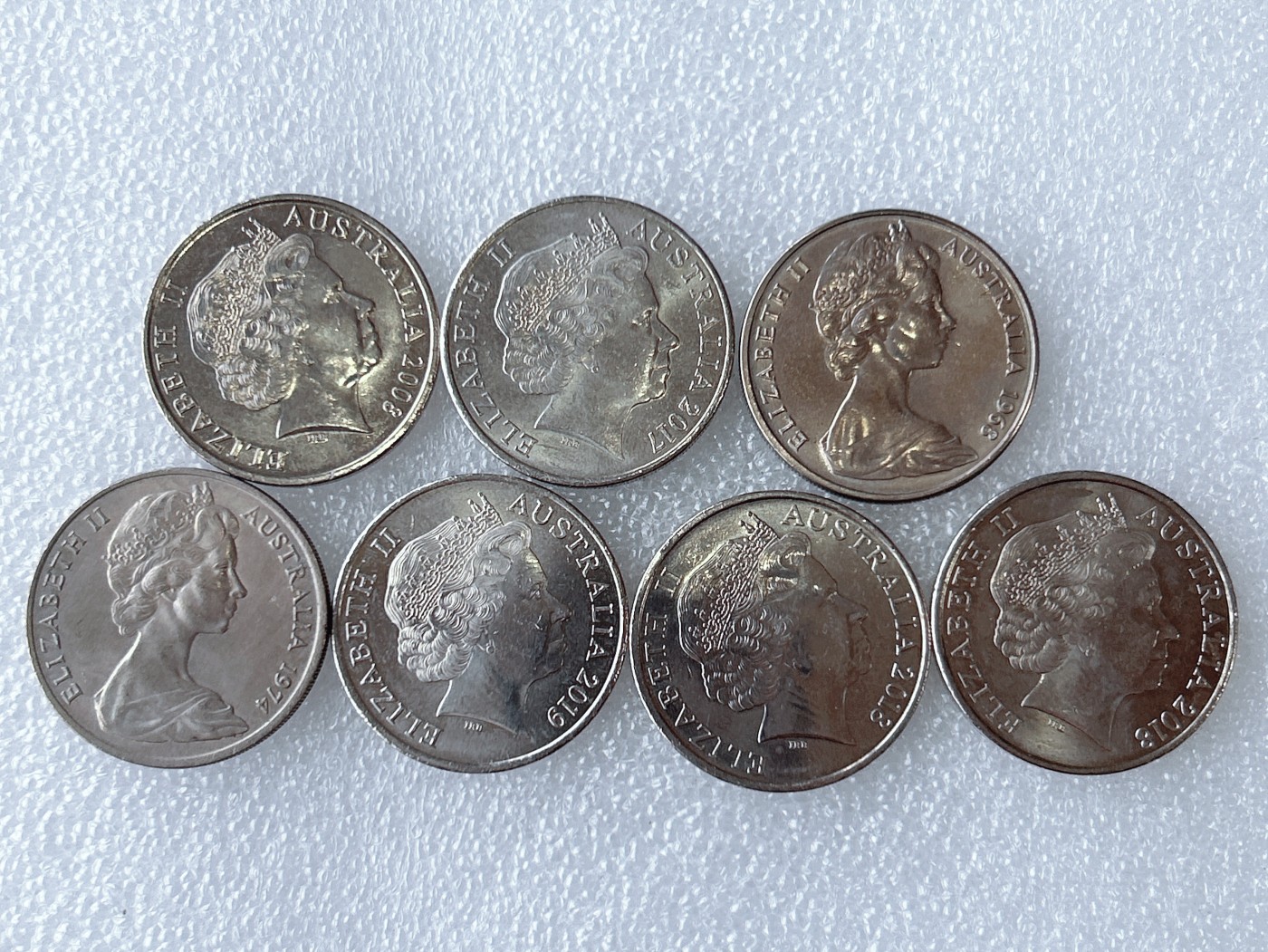 第一海外回流一元起拍收藏 散币专场 第63期 鸭嘴兽 澳大利亚20分 7枚